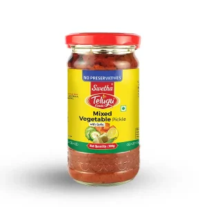 Telugu Mixed Vegetable Pickle - 300 Gm (10.58 Oz)