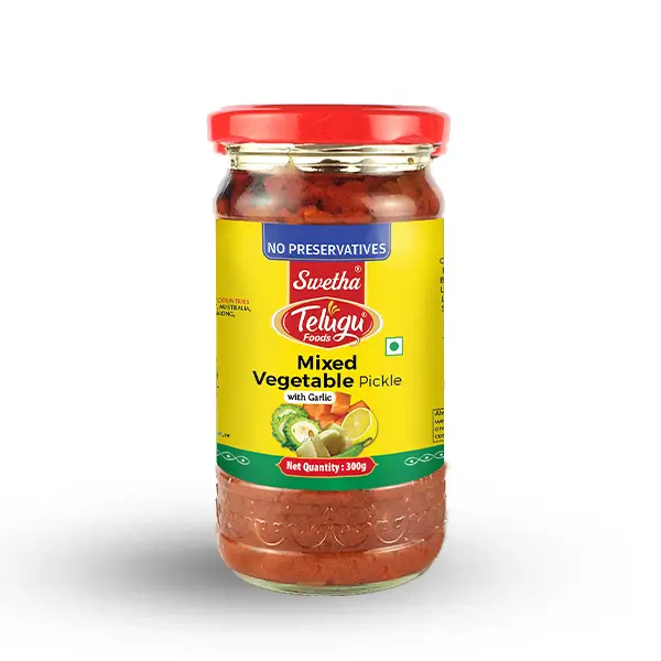Telugu Mixed Vegetable Pickle - 300 Gm (10.58 Oz)