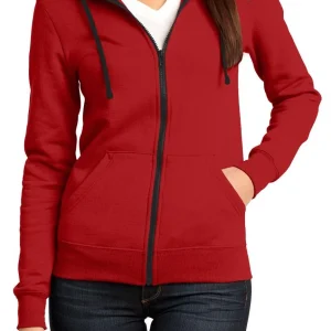 Ladies Zipped Hooded Sweater Jacket