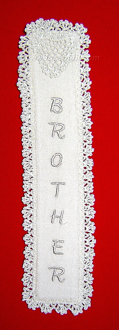 Crochet “Brother” Bookmark