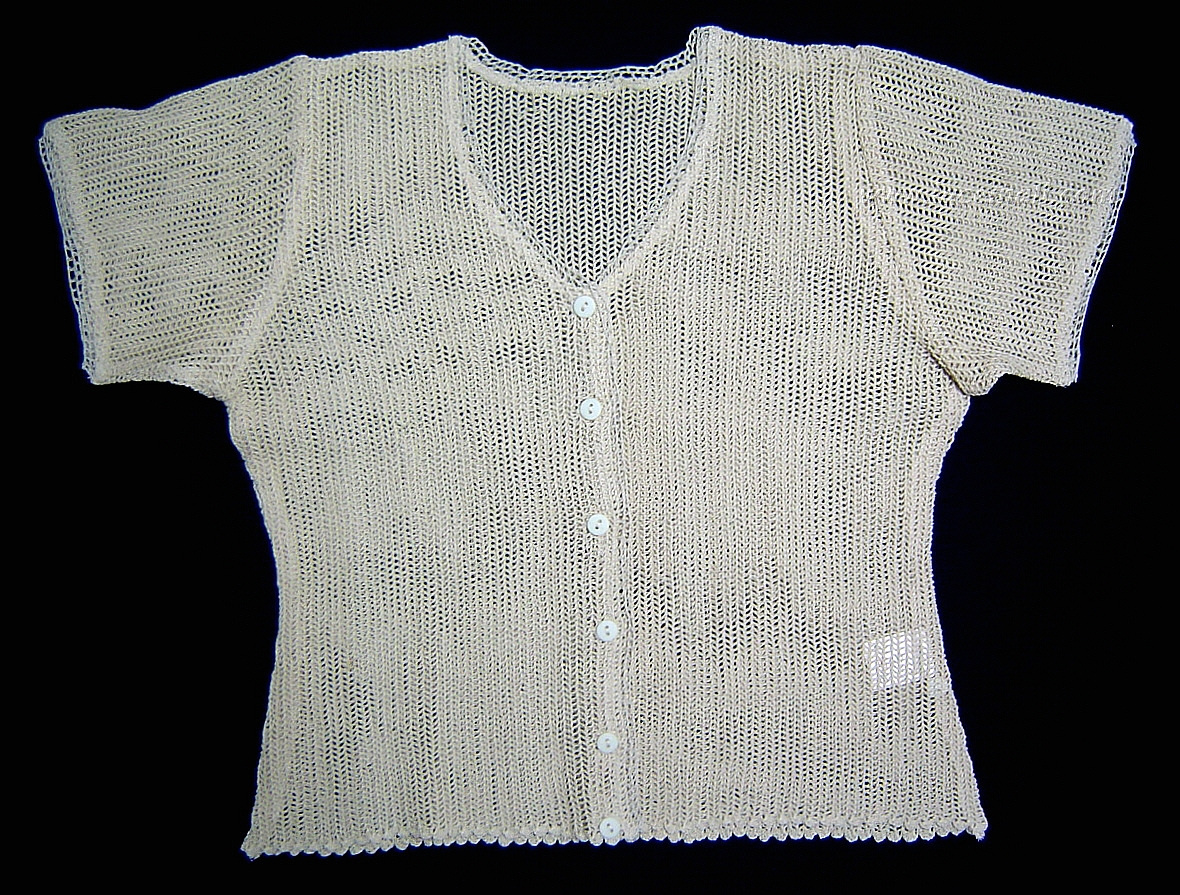 Handmade Lace Crochet Blouse – Boho Summer Button-Down Top with Short Sleeves - Image 2